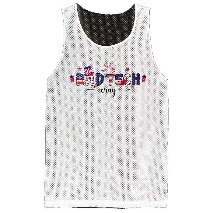 Rad Tech 4th Of July Fireworks Mesh Reversible Basketball Jersey Tank