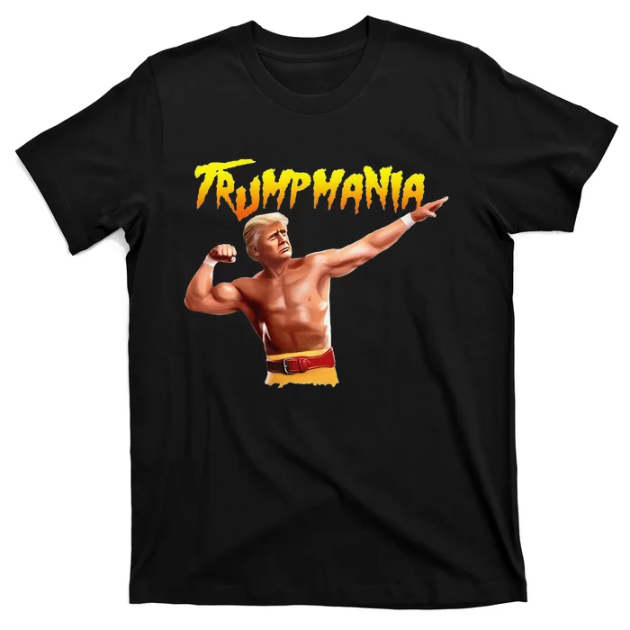 Retro Trump 45 Mania 47 Still Standing Trump 2024 T-Shirt