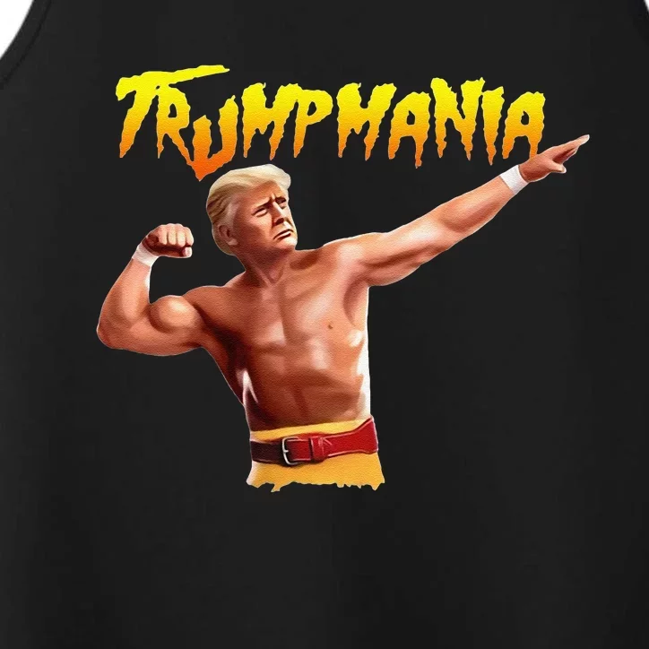 Retro Trump 45 Mania 47 Still Standing Trump 2024 Performance Tank