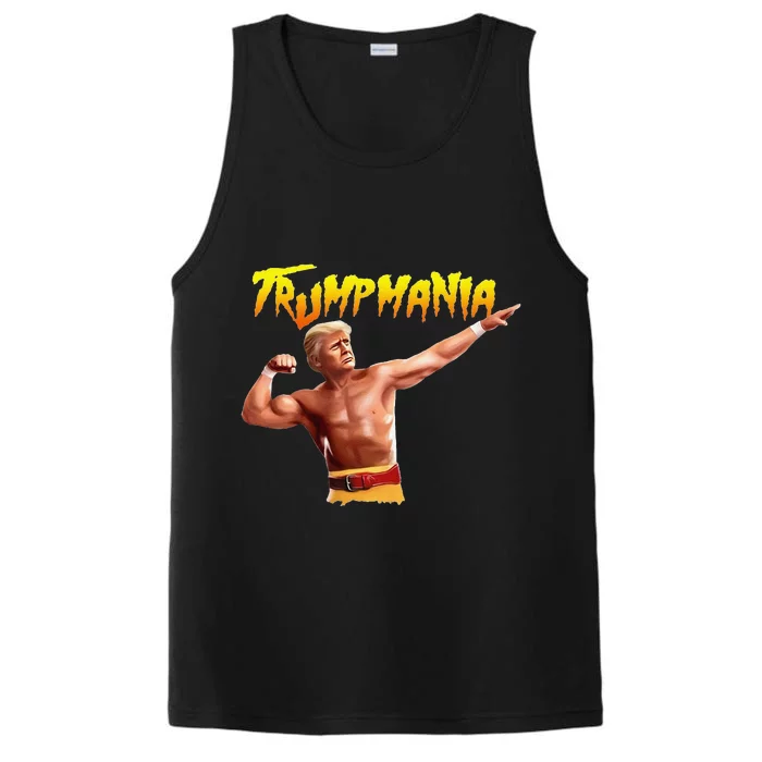 Retro Trump 45 Mania 47 Still Standing Trump 2024 Performance Tank