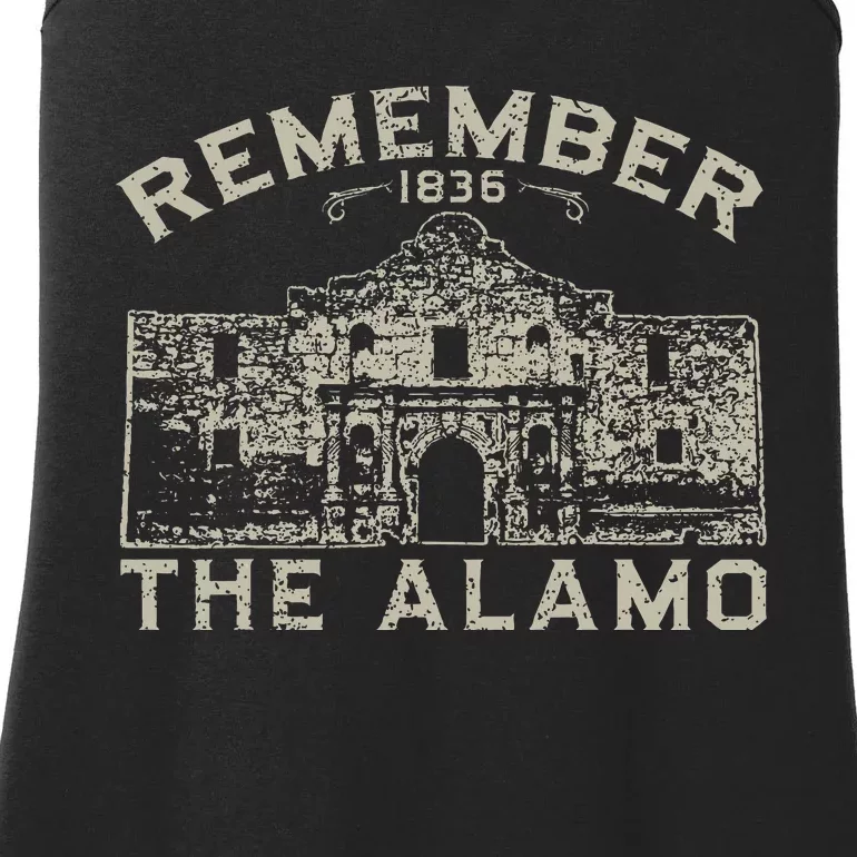 Remember The Alamo Souvenir History San Antonio Texas Ladies Essential Tank