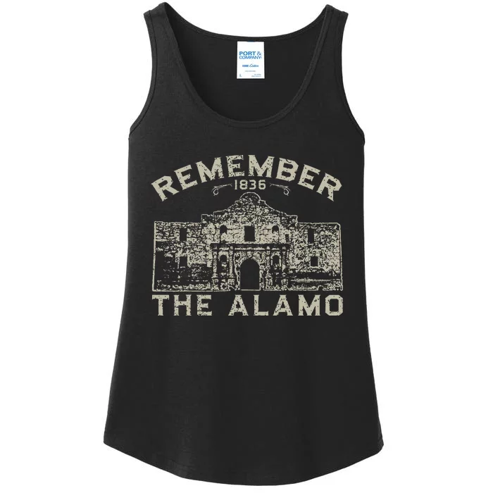 Remember The Alamo Souvenir History San Antonio Texas Ladies Essential Tank