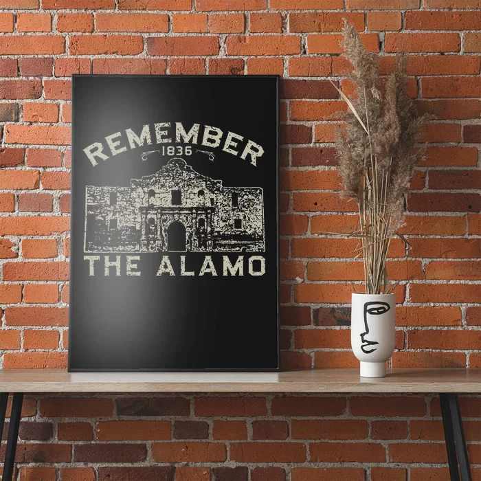 Remember The Alamo Souvenir History San Antonio Texas Poster