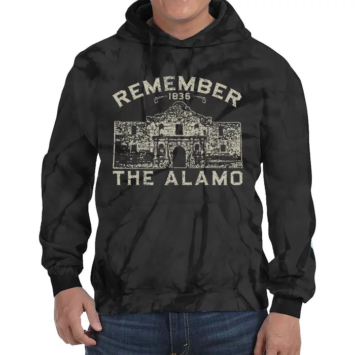 Remember The Alamo Souvenir History San Antonio Texas Tie Dye Hoodie