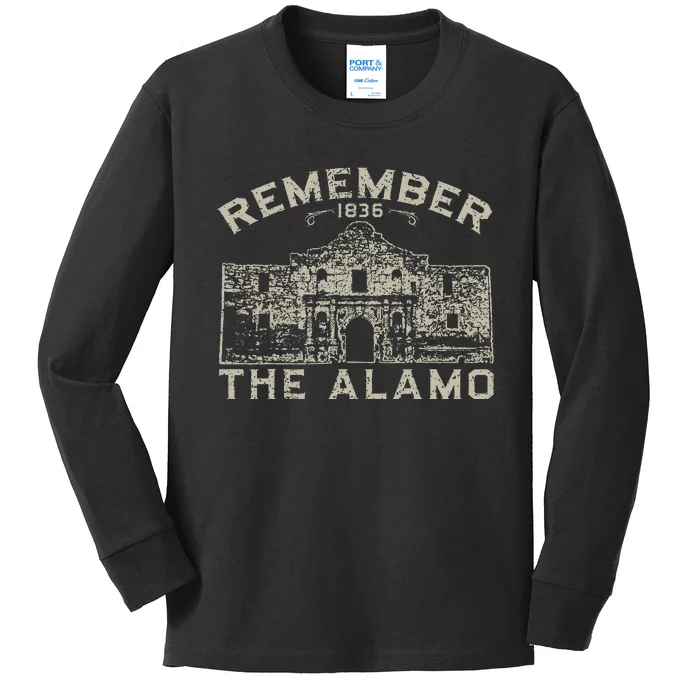 Remember The Alamo Souvenir History San Antonio Texas Kids Long Sleeve Shirt