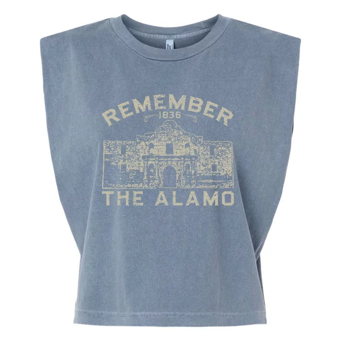 Remember The Alamo Souvenir History San Antonio Texas Garment-Dyed Women's Muscle Tee