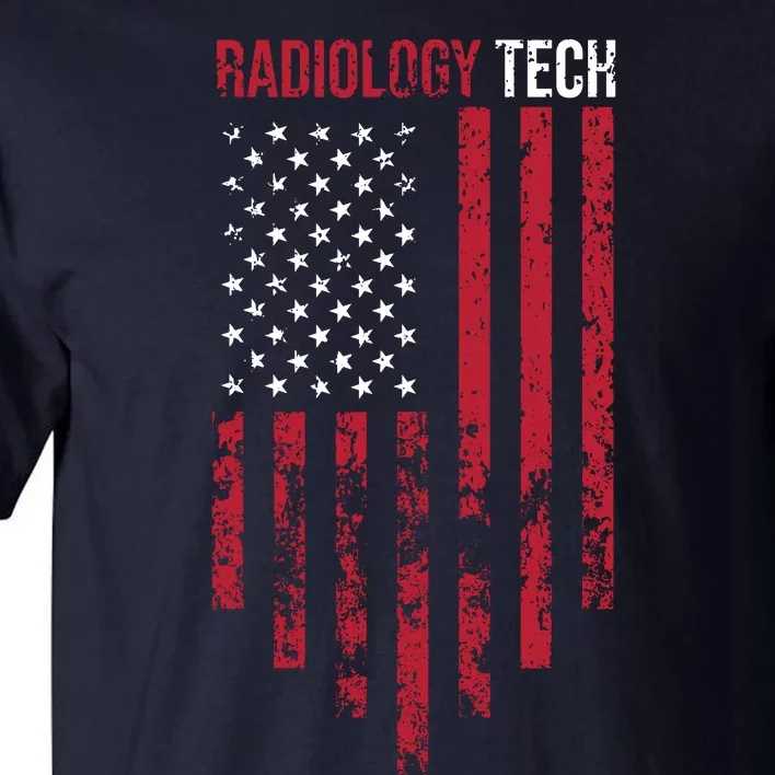 Radiology Tech American Flag Usa Xray Technologist Gift Tall T-Shirt