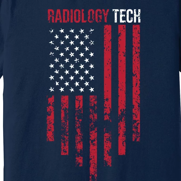 Radiology Tech American Flag Usa Xray Technologist Gift Premium T-Shirt