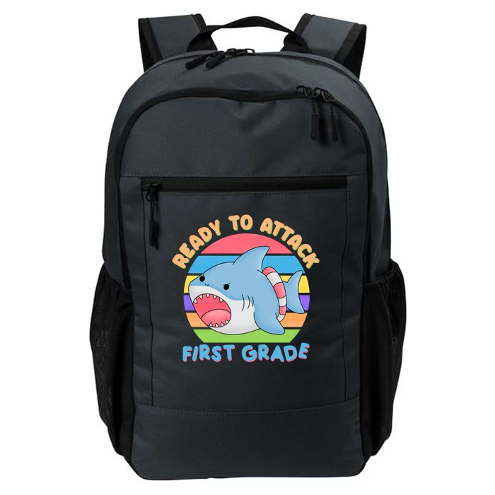 Ready To Attack First Grade Funny Shark Daily Commute Backpack