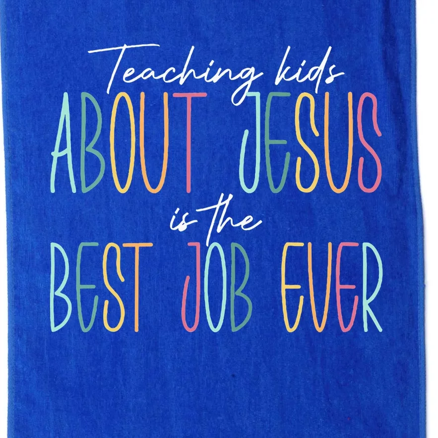 Retro Teaching About Jesus Is The Best Job Ever Teacher Platinum Collection Golf Towel