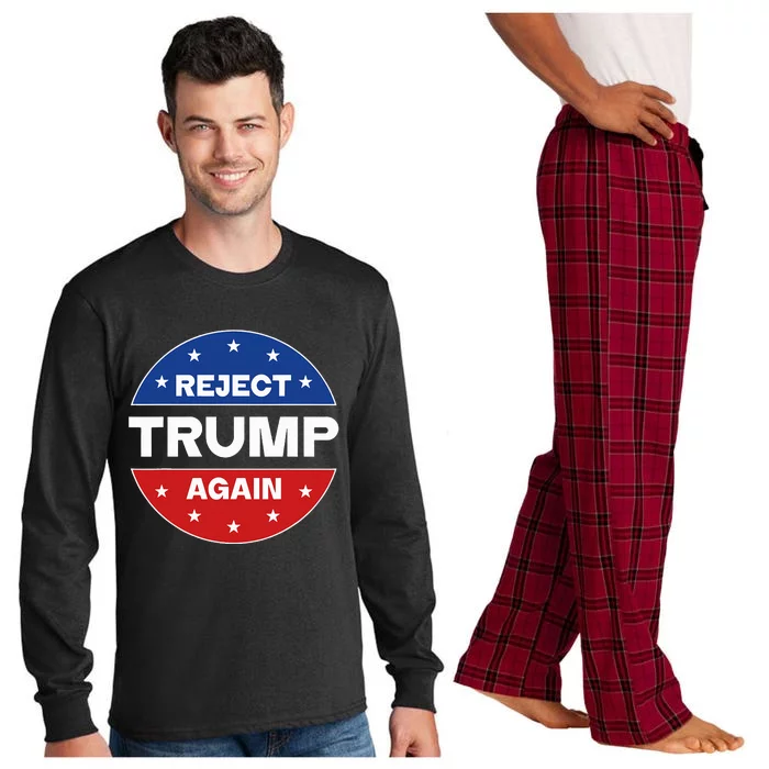 Reject Trump Again Election 2024 Long Sleeve Pajama Set