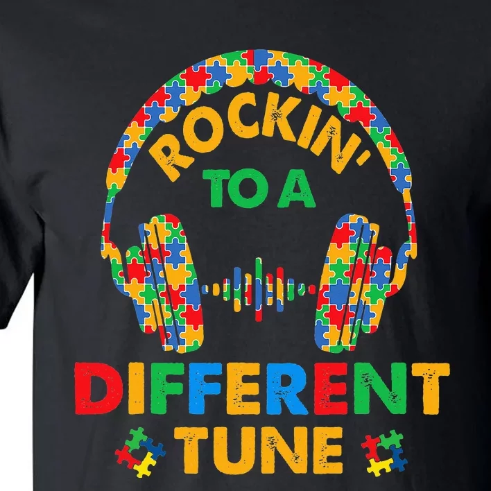 Rockin' To A Different Tune autism Awareness Tall T-Shirt