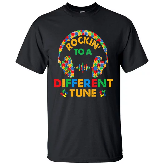 Rockin' To A Different Tune autism Awareness Tall T-Shirt