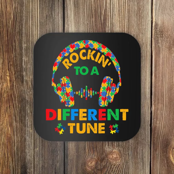 Rockin' To A Different Tune autism Awareness Coaster