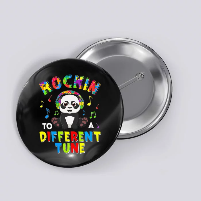 Rockin' To A Different Tune Panda ASD Awareness Button