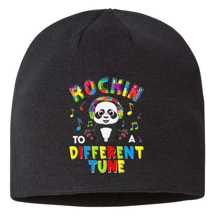 Rockin' To A Different Tune Panda ASD Awareness 8 1/2in Sustainable Knit Beanie