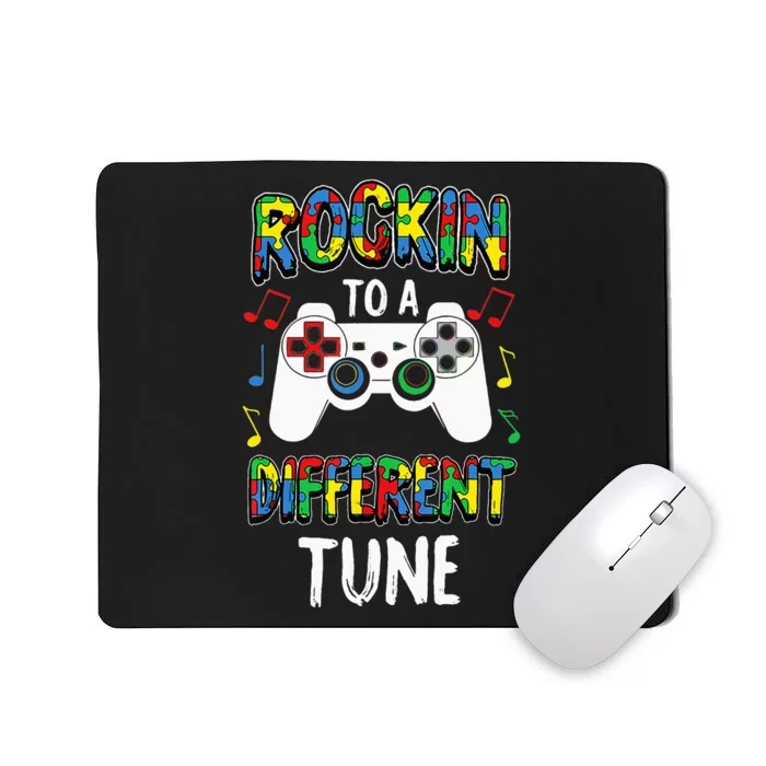 Rockin' To A Different Tune Panda ASD Awareness Mousepad