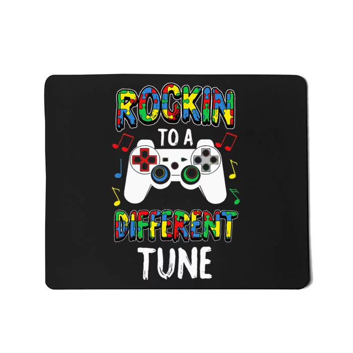 Rockin' To A Different Tune Panda ASD Awareness Mousepad