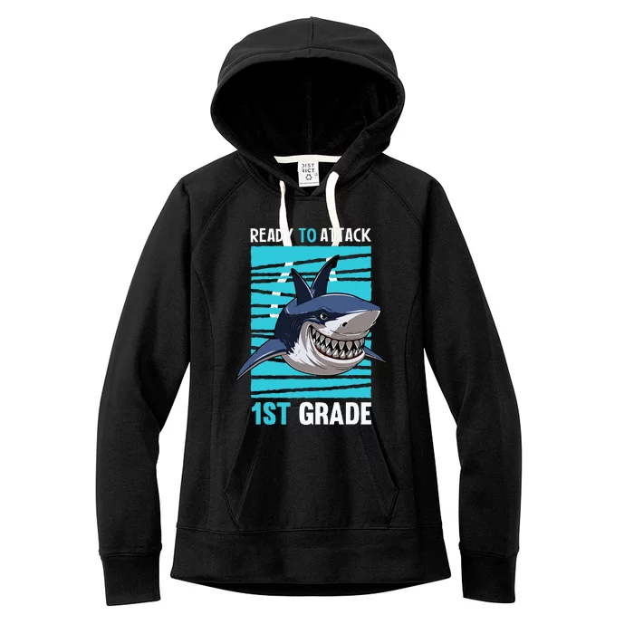 Ready To Attack 1st Grade First Day of School Women's Fleece Hoodie