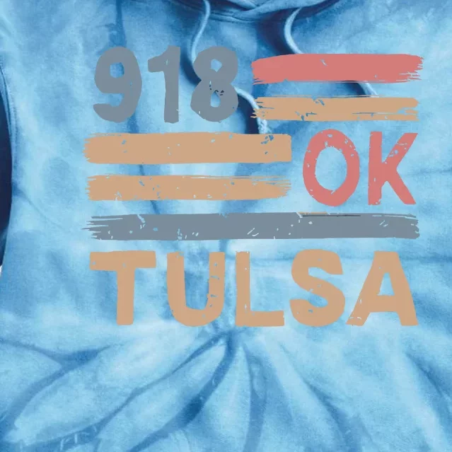 Retro Tulsa Area Code 918 Residents State Oklahoma Tie Dye Hoodie