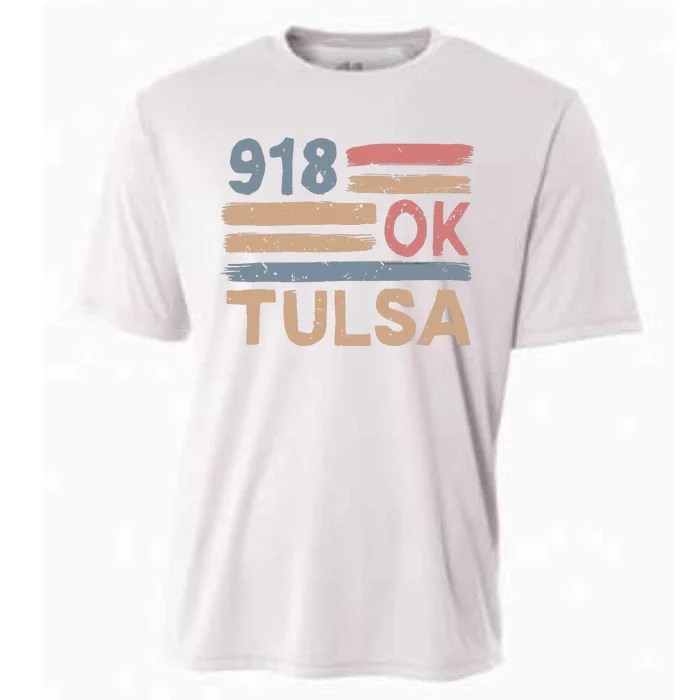 Retro Tulsa Area Code 918 Residents State Oklahoma Cooling Performance Crew T-Shirt