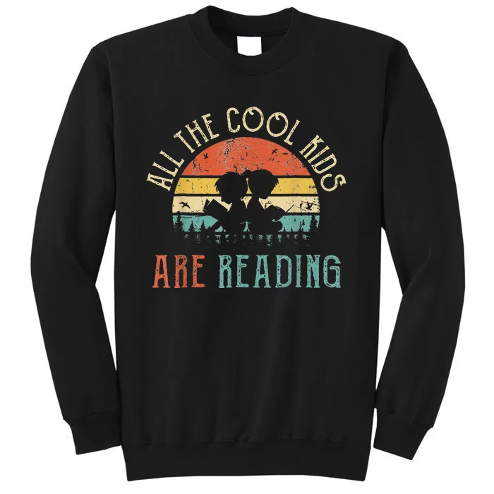 Reading Teacher All The Cool Are Reading Book Vintage Tall Sweatshirt