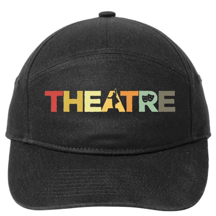 Retro Theatre Actor Rehearsal Vintage Drama Theater 7-Panel Snapback Hat