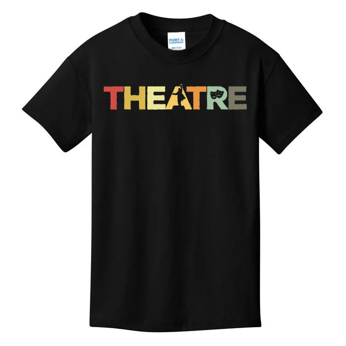 Retro Theatre Actor Rehearsal Vintage Drama Theater Kids T-Shirt