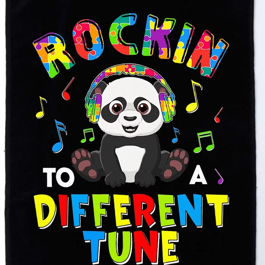 Rockin' To A Different Tune Panda Autism Awareness Platinum Collection Golf Towel