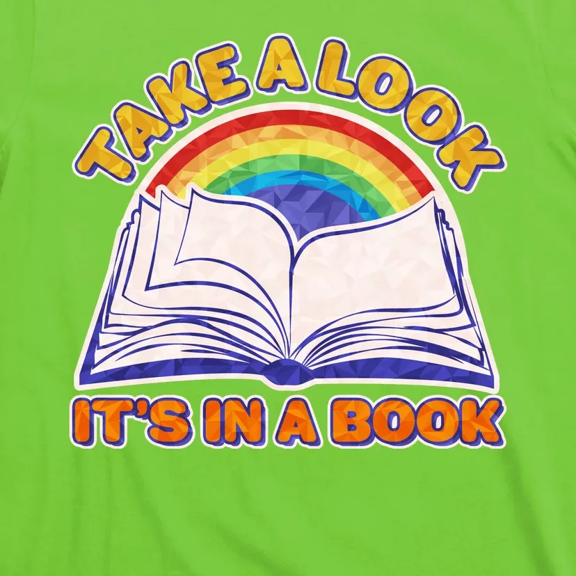 Retro Take A Look It's In A Book Reading Fan T-Shirt