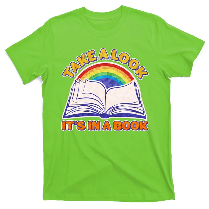 Retro Take A Look It's In A Book Reading Fan T-Shirt