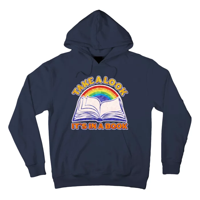 Retro Take A Look It's In A Book Reading Fan Hoodie