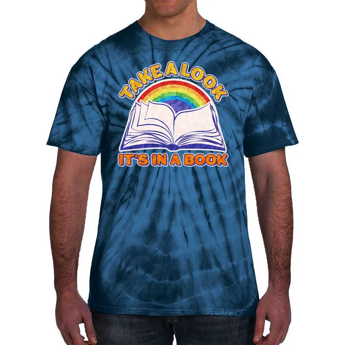 Retro Take A Look It's In A Book Reading Fan Tie-Dye T-Shirt