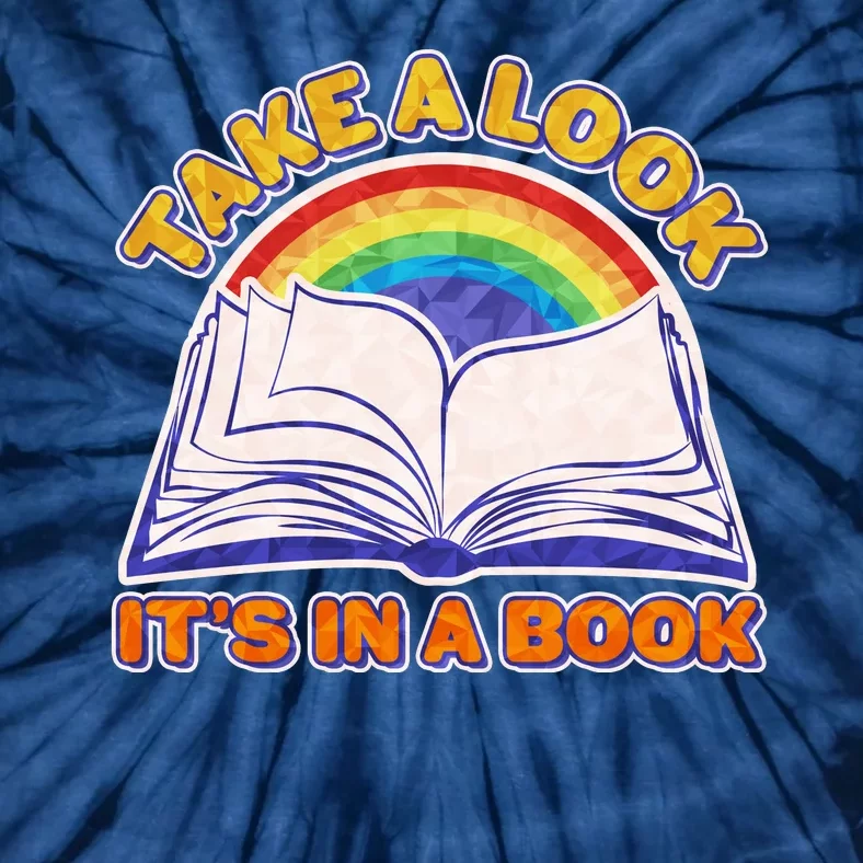 Retro Take A Look It's In A Book Reading Fan Tie-Dye T-Shirt