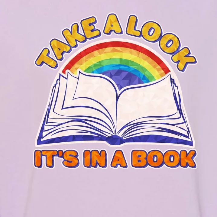 Retro Take A Look It's In A Book Reading Fan Garment-Dyed Sweatshirt