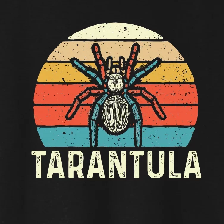 Retro Tarantula Arthropod Arachnid Arachnophile Spider Women's Crop Top Tee