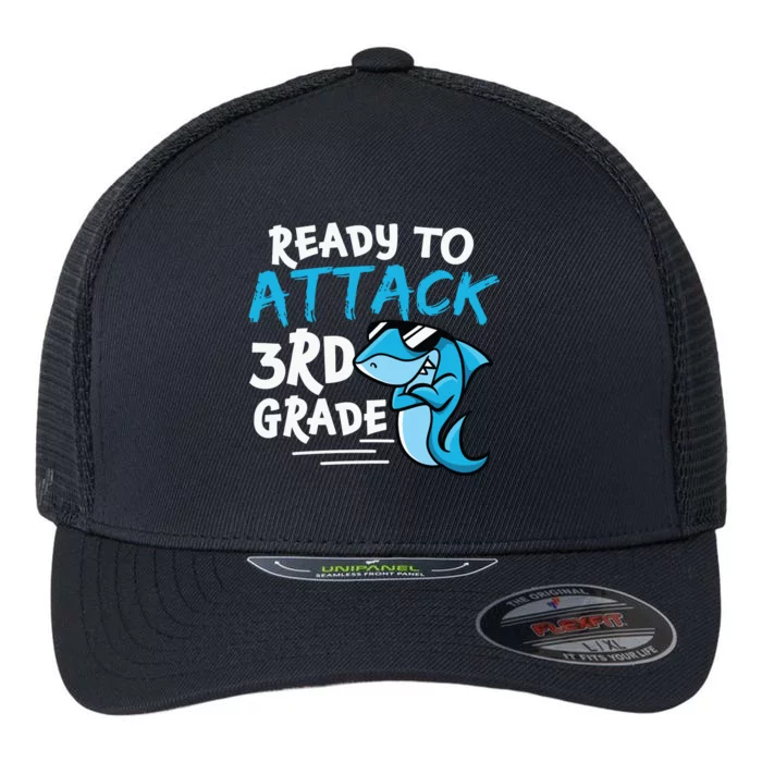 Ready To Attack 3rd Grade Back To School First Day Of School Flexfit Unipanel Trucker Cap