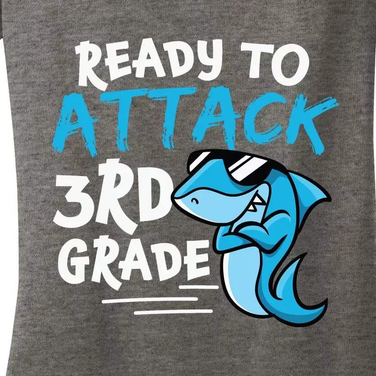 Ready To Attack 3rd Grade Back To School First Day Of School Women's V-Neck T-Shirt