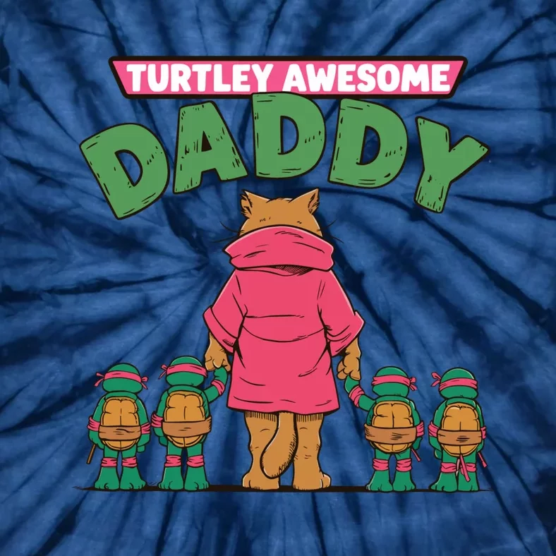 Retro Turtley Awesome Daddy Tie-Dye T-Shirt