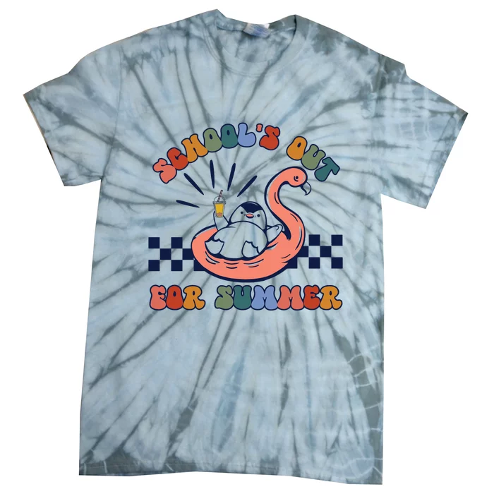 Retro Teacher Appreciation Gift Teacher Summer Vacation Tie-Dye T-Shirt