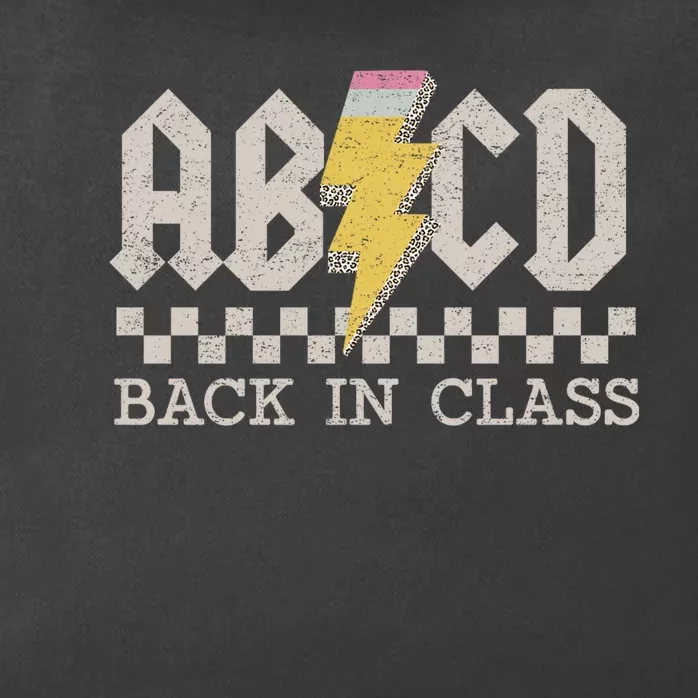 Retro Teacher Abcd Back To School Back In Class Rock Zip Tote Bag