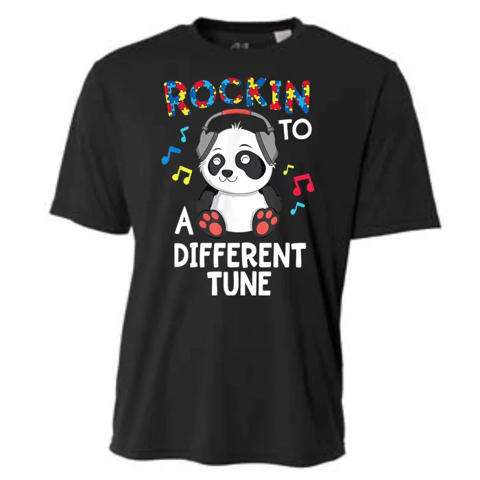 Rockin To A Different Tune Autism Awarness Cooling Performance Crew T-Shirt