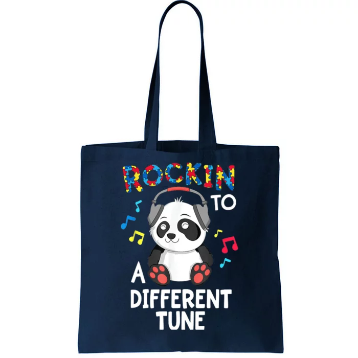 Rockin To A Different Tune Autism Awarness Tote Bag