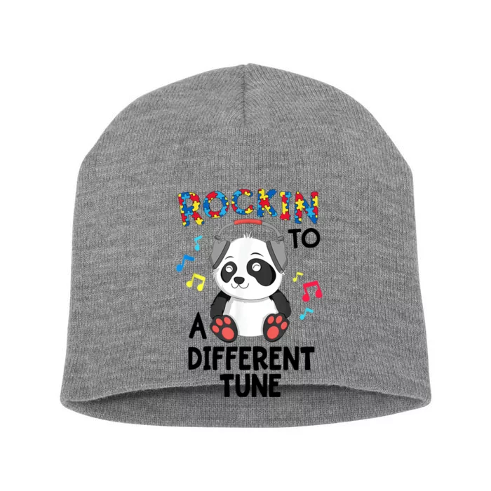 Rockin To A Different Tune Autism Awarness Short Acrylic Beanie