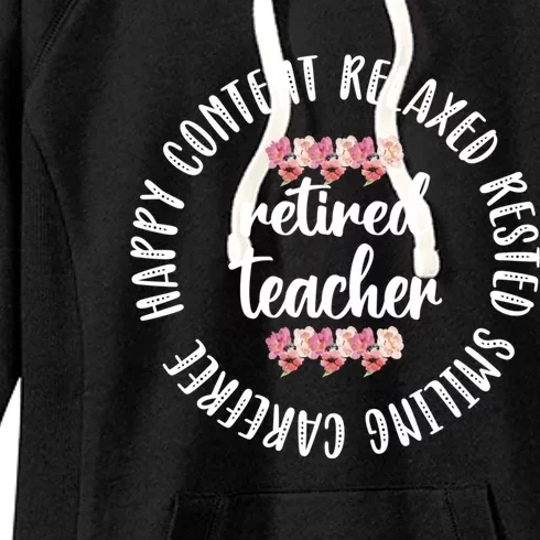 Retired Teacher Appreciation School Teacher Retiret Gift Women's Fleece Hoodie