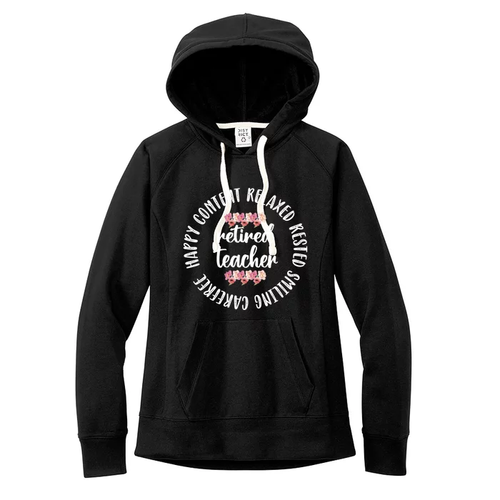 Retired Teacher Appreciation School Teacher Retiret Gift Women's Fleece Hoodie