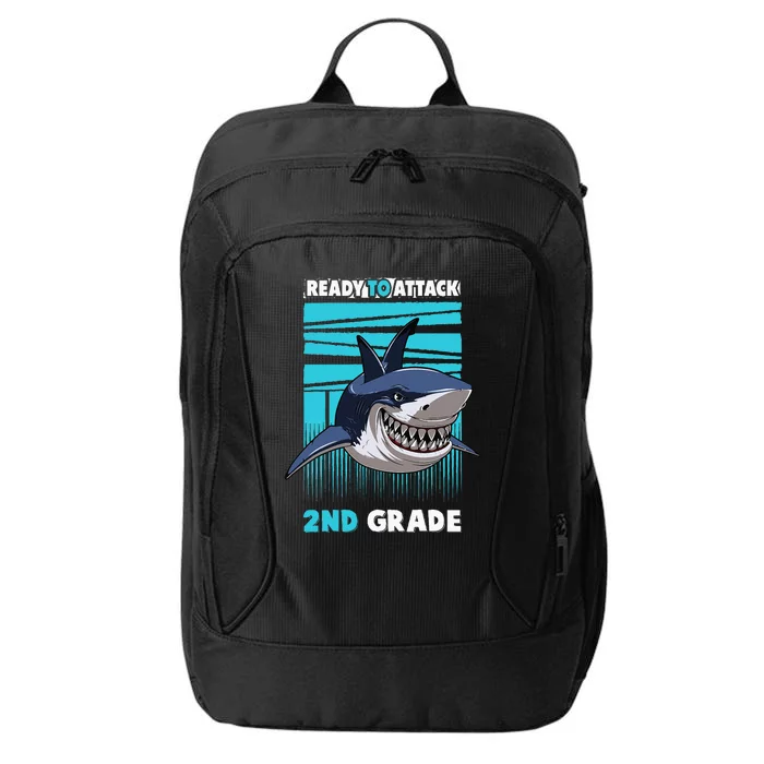 Ready To Attack 2nd Grade Shark Gifts Funny City Backpack