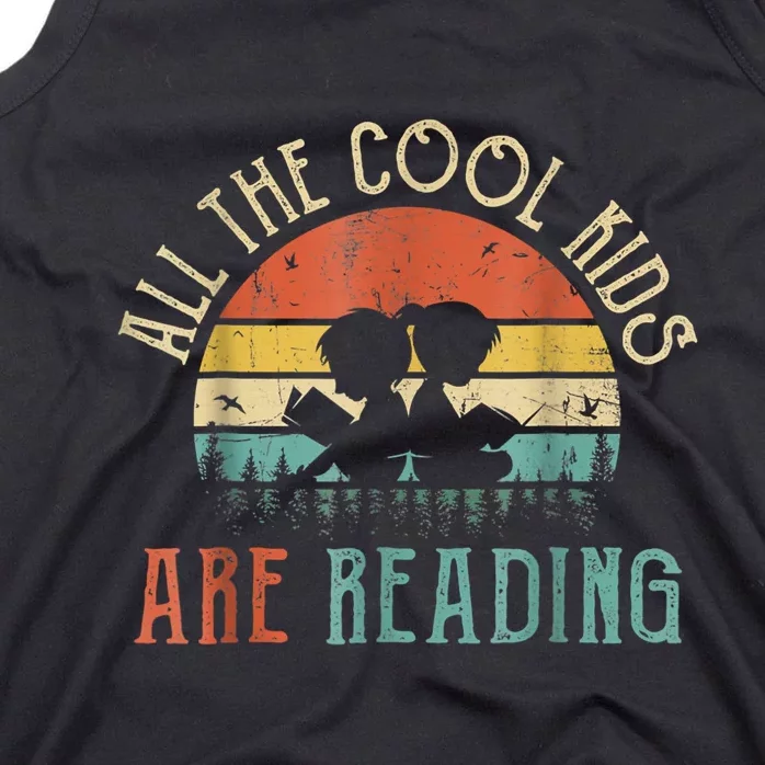 Reading Teacher All The Cool Ki'ds Are Reading Book Tank Top