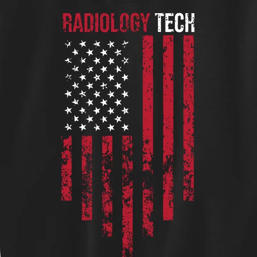 Radiology Tech American Flag Usa Xray Technologist Gift Kids Sweatshirt