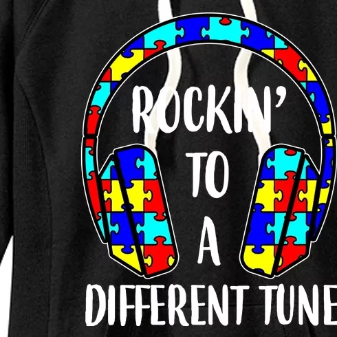 Rockin To A Different Tune Autism Awareness Women's Fleece Hoodie